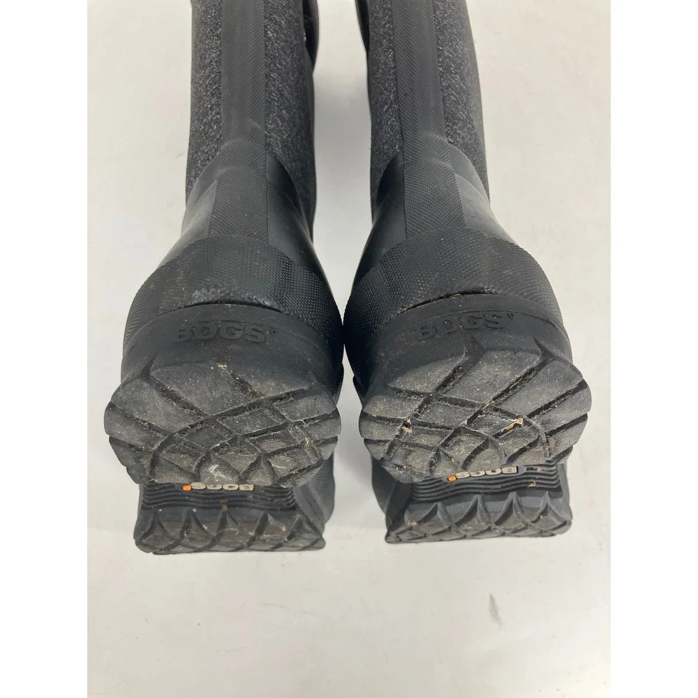 Bogs Crandall Tall Boots Womens 6 Black Charcoal Excellent Waterproof Insulated
